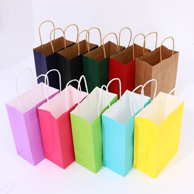 In Stock China Eco Shopping Gift Clothing Food Packaging Price Handle Wholesale Manufacturers Custom Kraft Paper Bag