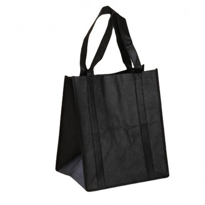 Wholesale Eco Friendly Custom Recycle Long Handle Strap Blank Non Woven Shopping Tote Bag