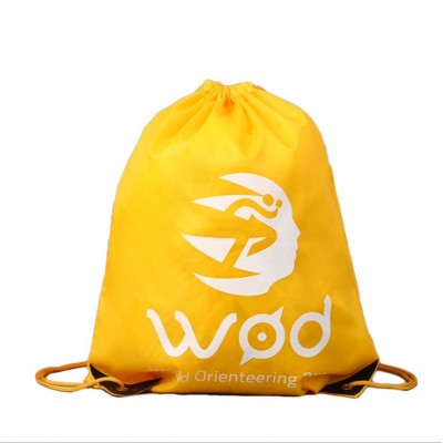 High Quality Custom Logo Printed Backpack Promotion Travel Sport Polyester Drawstring Bag