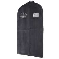 Customized black zipper non woven suit cover custom long garment bags