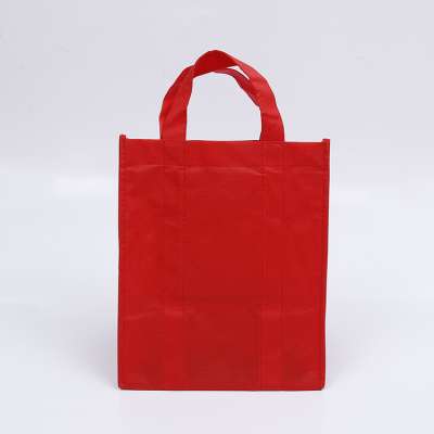 Customized Printed Foldable Red Eco-Friendly Reusable Matt Non Woven Shopping Bag