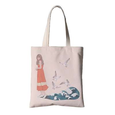 Printed canvas tote bag cotton eco bag with custom logo