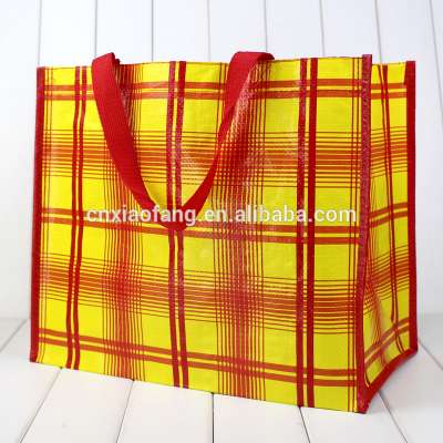 custom polypropylene full printing big size laminated pp woven shopping bag