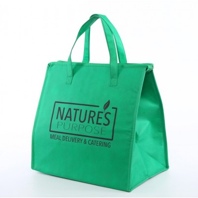 Custom Printed Portable Small Thermal Insulated Aluminium Non Woven Lunch Cooler Bag