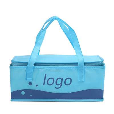 Custom Printed Portable Non Woven Insulated Thermal Reusable Cooler Lunch  Bag